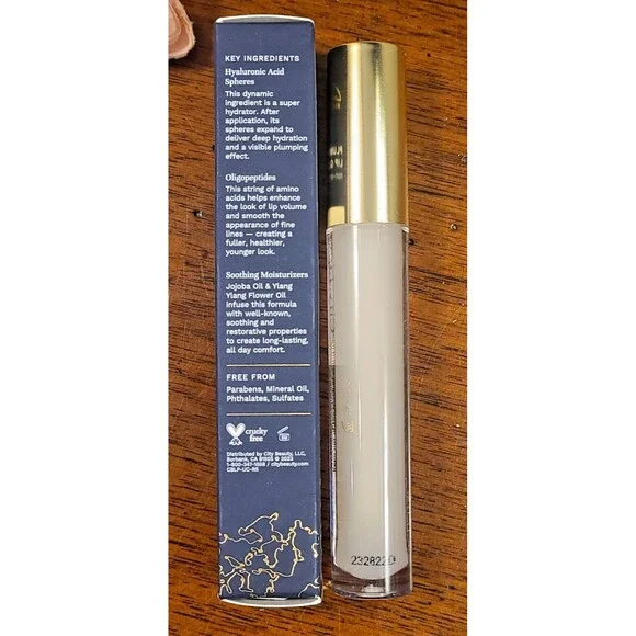 (2) City Beauty Plumping CLEAR Lip Gloss Plumps Hydrates Smooth Lips .16 oz Each - Picture 5 of 9
